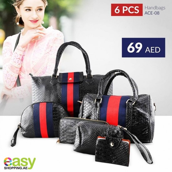 6 PCS Handbags Black ACE-08